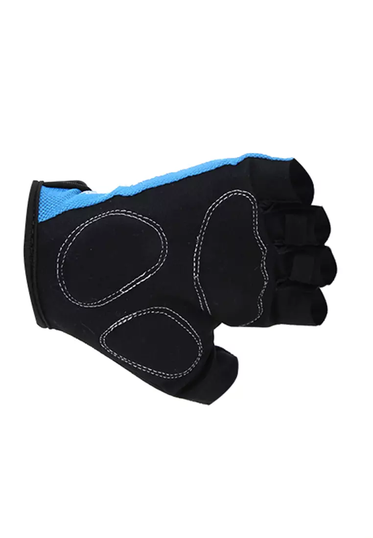Decs Sports Gloves Sarung Tangan Olahraga Sepeda Half Finger Unisex Size L Material Lycra ORIGINAL - Blue