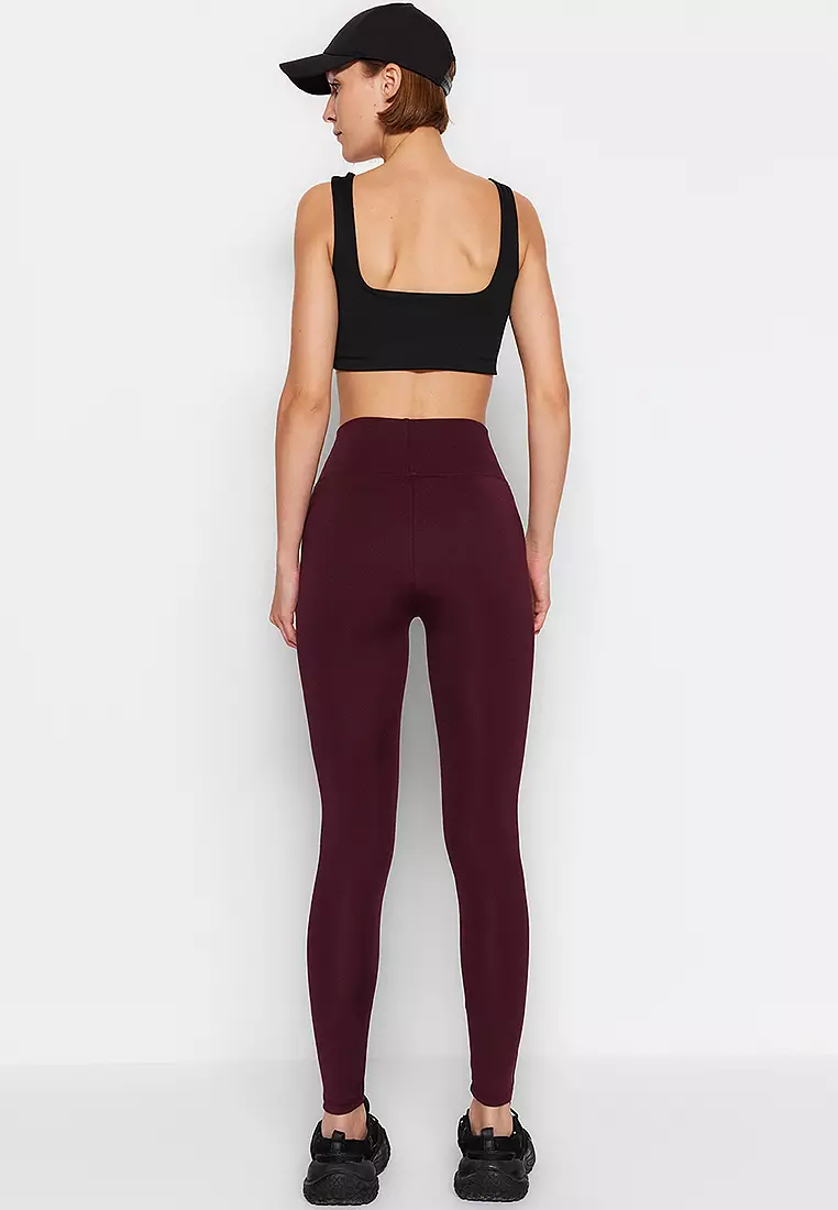 Wide Waist Elastic Extra Compression Full Length Sports Leggings