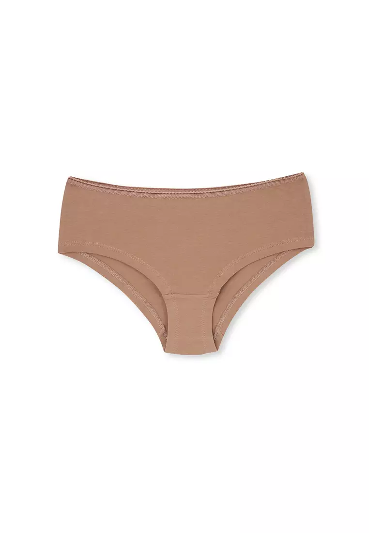 3-Pack Red Brown-Dark Beige Basic Hipster, Leopard Print, Underwear for Women