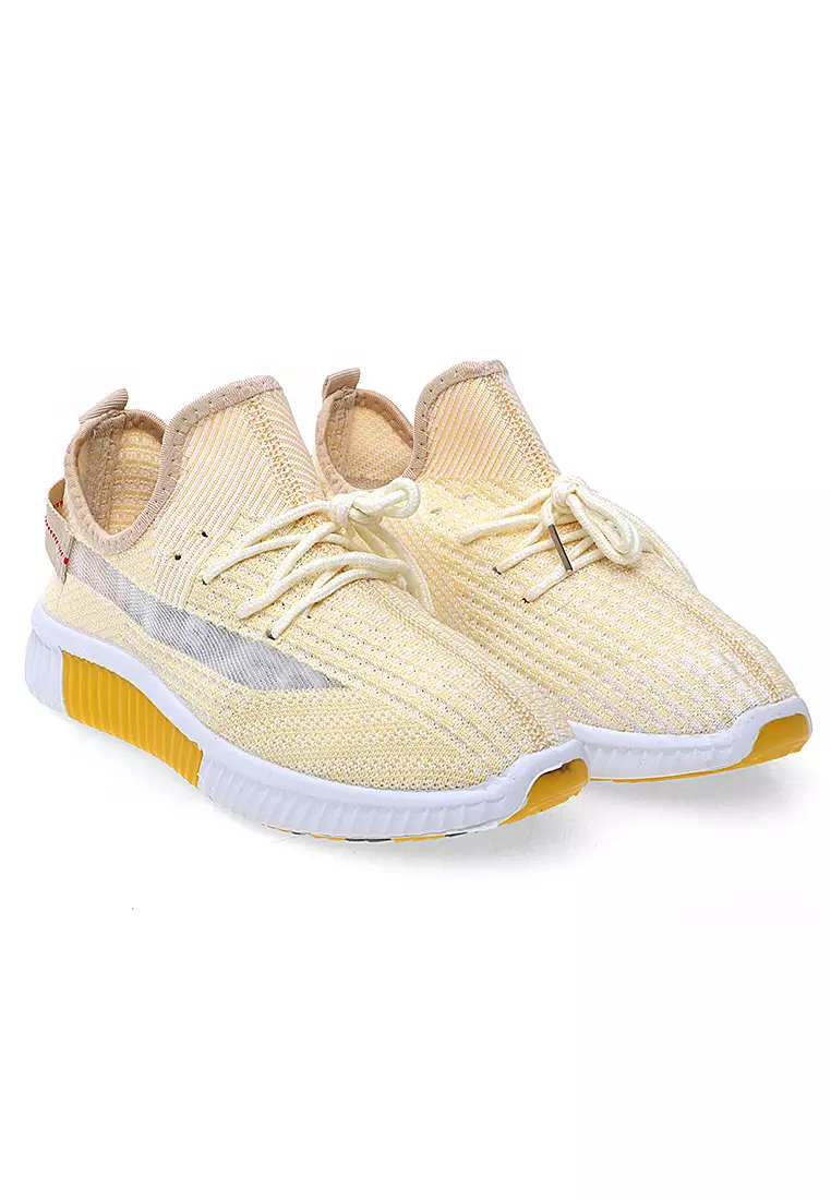 Sneakers Wanita Running Shoes Dual Tone Color Fashion Women Premium Quality - Kuning