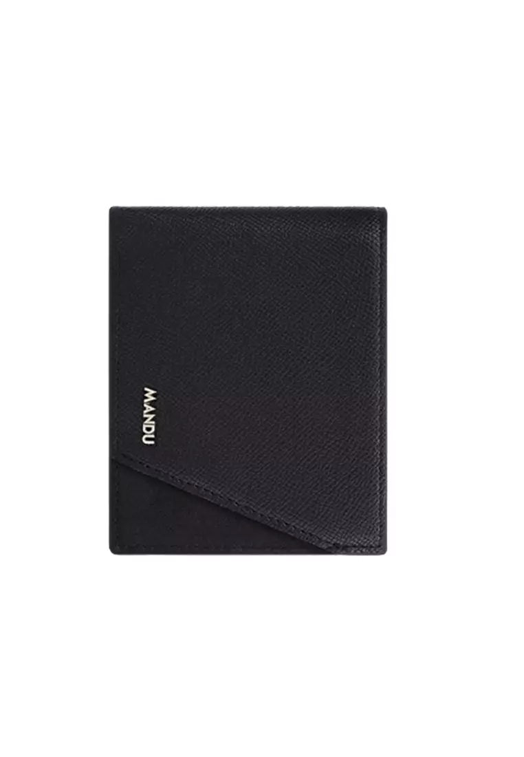 Dompet Lipat Pria Pendek 5301-6 RFID Blocking Bahan Kulit PU Leather Premium BAEOS ORIGINAL - Black