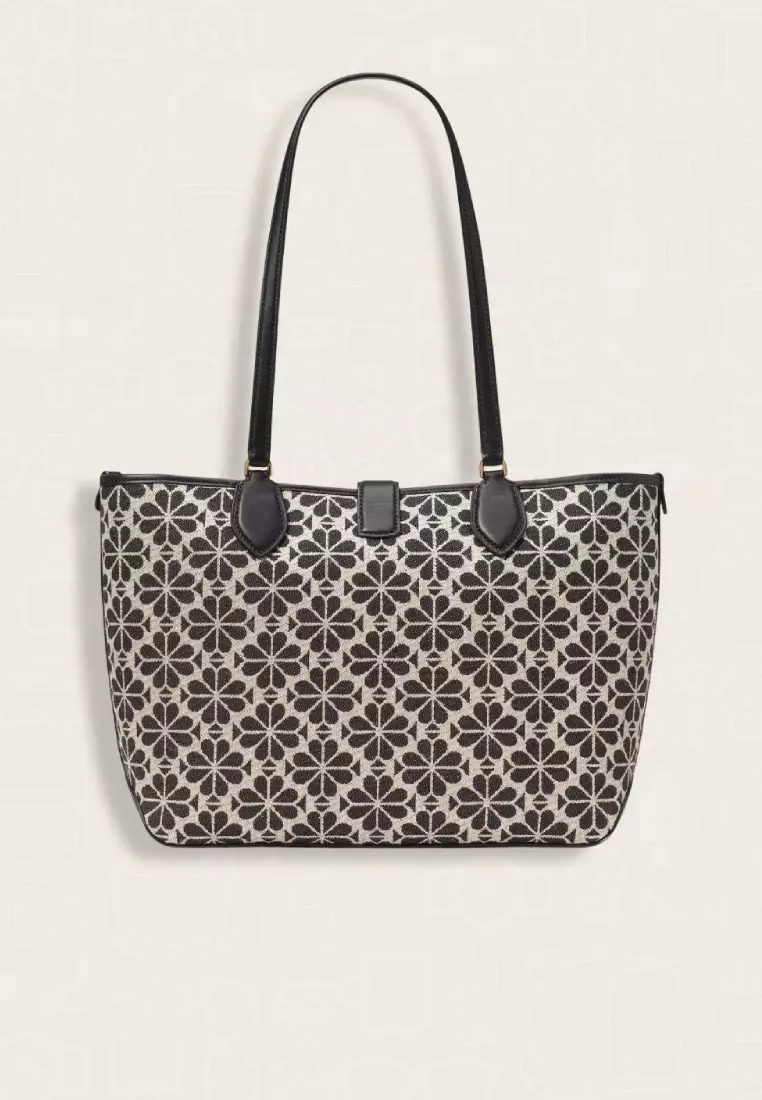 Kate Spade Spade Flower Jacquard Medium Open Tote Sand Multi
