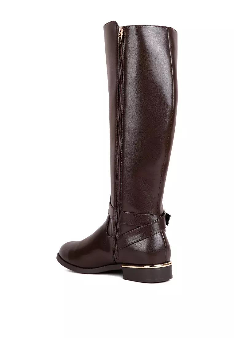 Buckle calf boots best sale