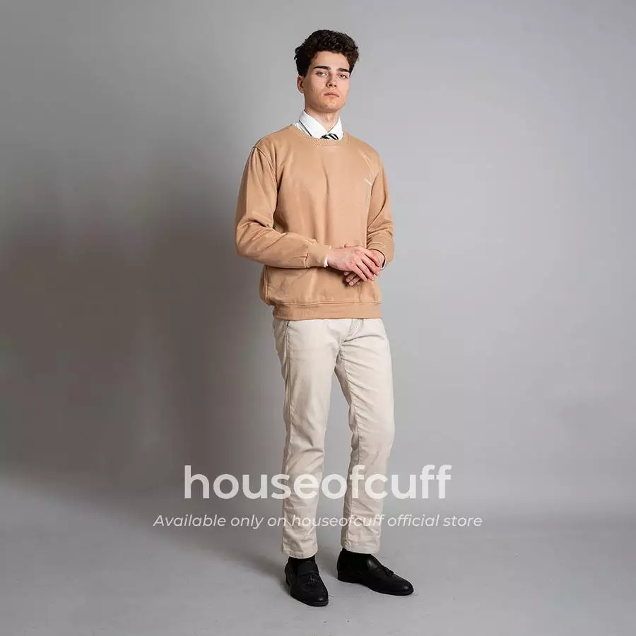 Houseofcuff sweater crewneck basic outer latte