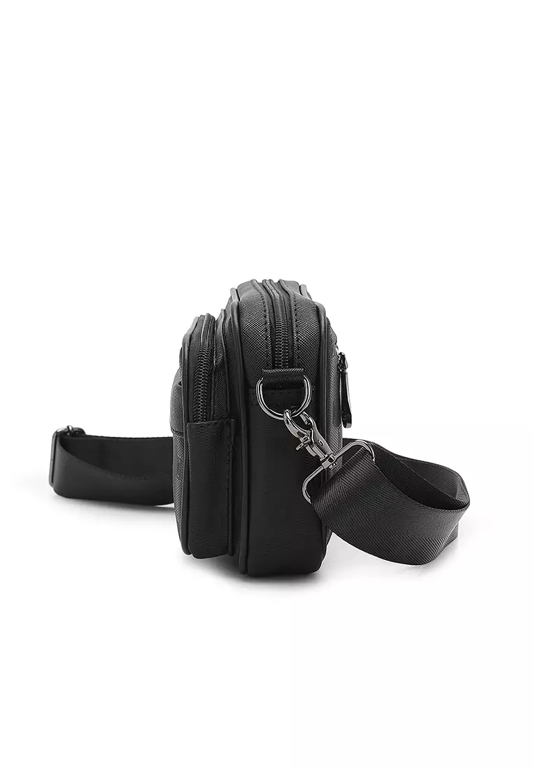Men's Sling Bag / Crossbody Bag - Black