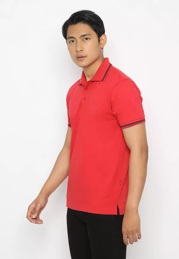 POLICE Polo Shirt Krah Stripes Pria 207200231