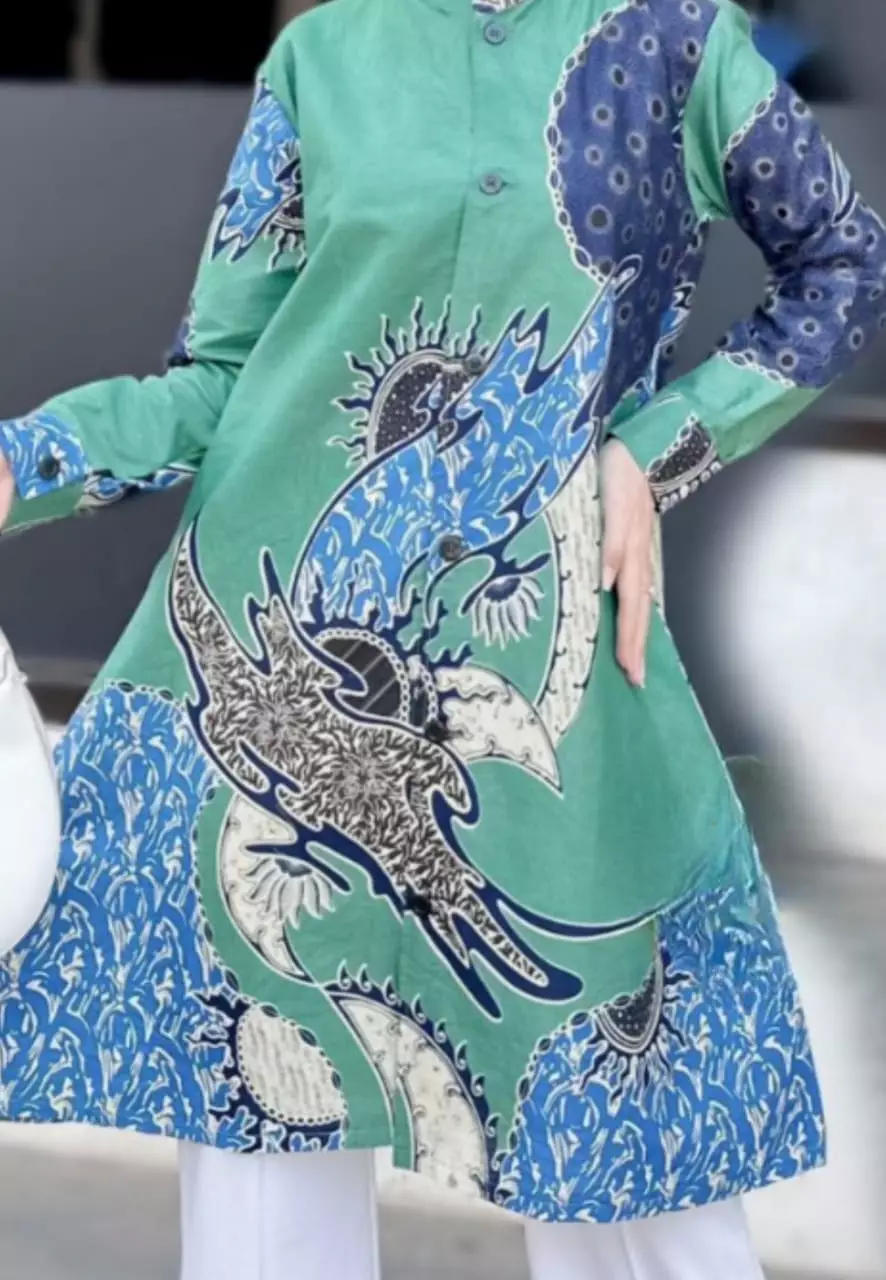 Tunik Batik Masantra Hijau Premium ALN