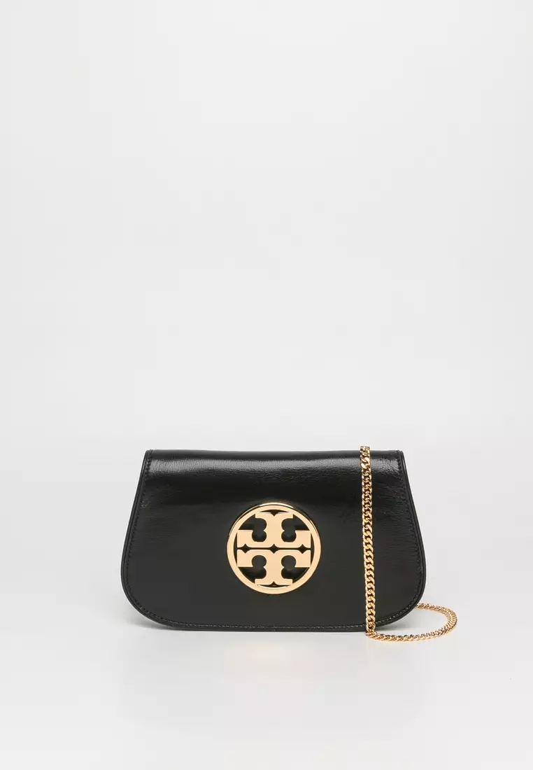 Tory burch balloon stripe clutch hot sale