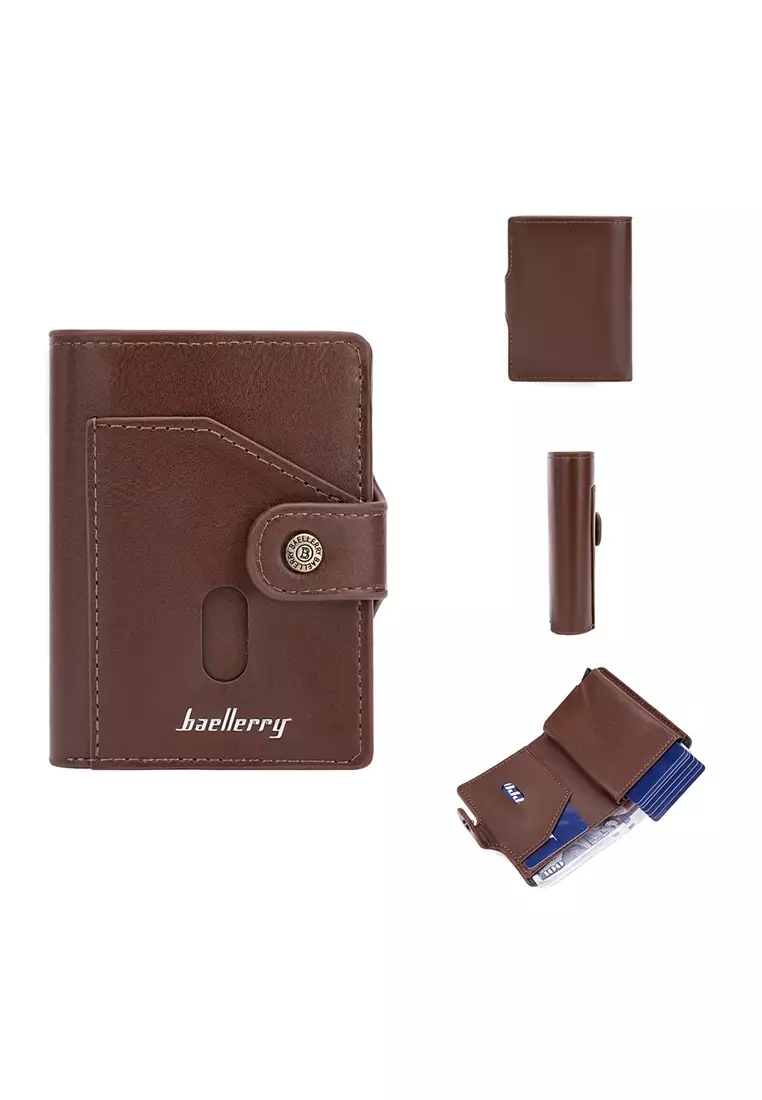 Dompet Pria Lipat Pendek Kartu RFID Protect K9217 Bahan Kulit PU Leather Premium