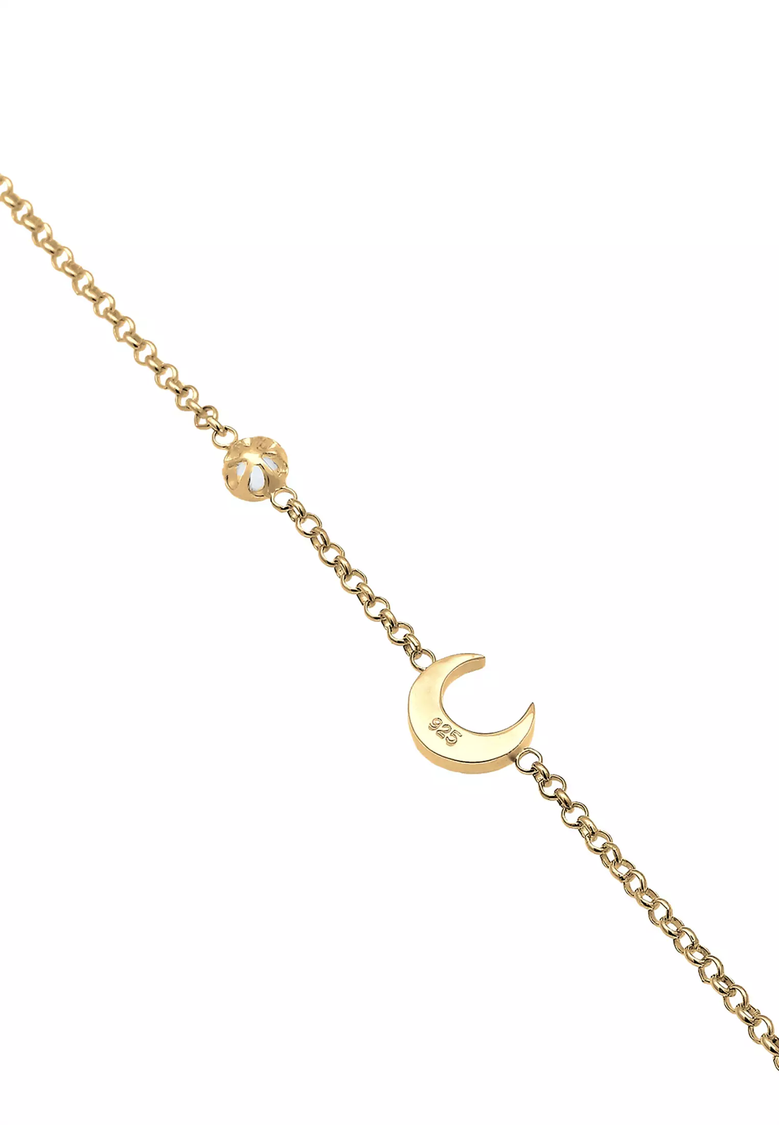 Bracelet Crescent Astro Moonstone Gold Plated