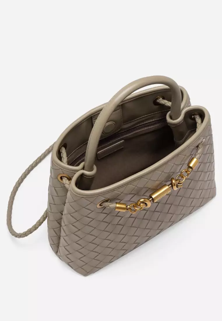 Verona Woven Hand Bag Taupe