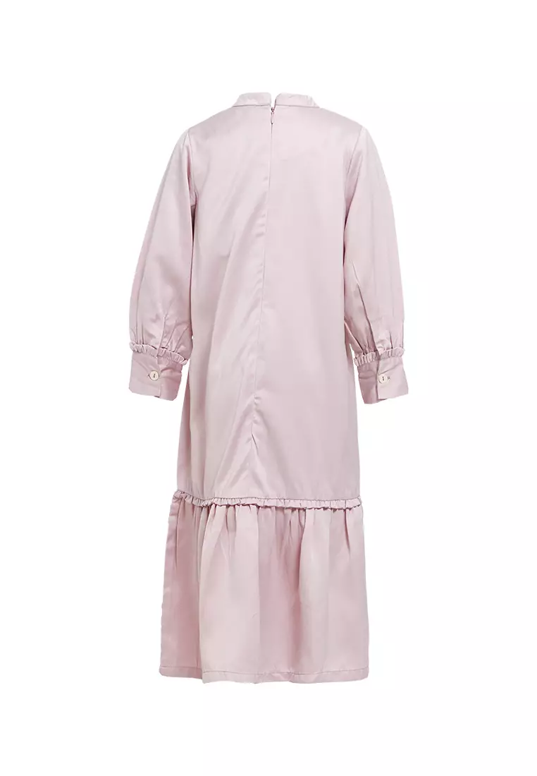 MFMW Lil Safiya Dress Brukat Anak Dusty Pink