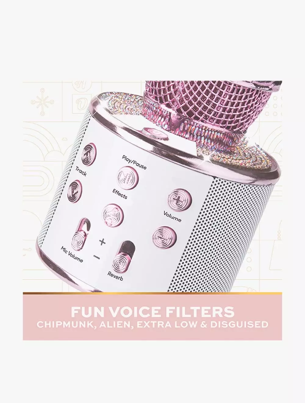 FAO Schwarz Musical Microphone Rhinestone Bluetooth Broadcaster - FSZ1103021860