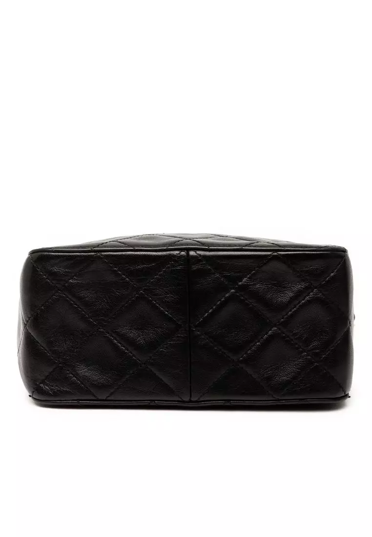 Pre-Loved Chanel Cc Quilted Lambskin Turnlock Handbag