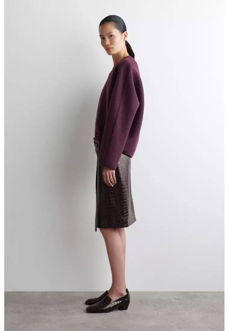 BOILED-WOOL CREW-NECK JUMPER