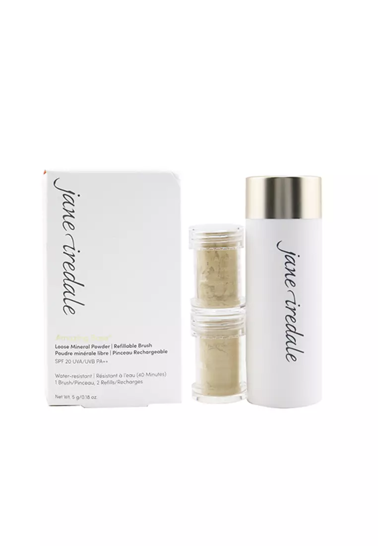 Jane Iredale - Amazing Base Loose Mineral Powder Spf 20 Refillable Brush (1x Brush, 2x Refills) - Warm Sienna 2x2.5g/0.09oz