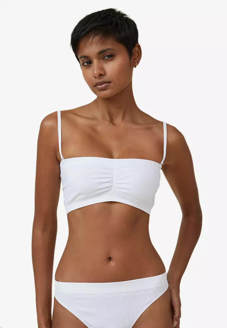 Buy Cotton On Body Seamless Gathered Padded Bandeau Bralette 2023 Online