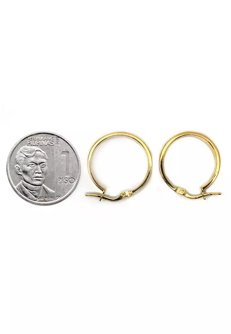 18K Italian Made Yellow Gold Earrings