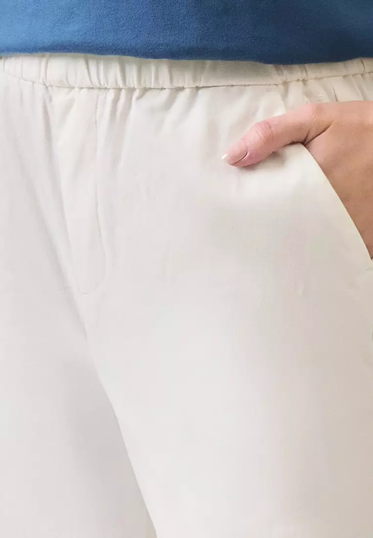 Pull Up Twill Trousers