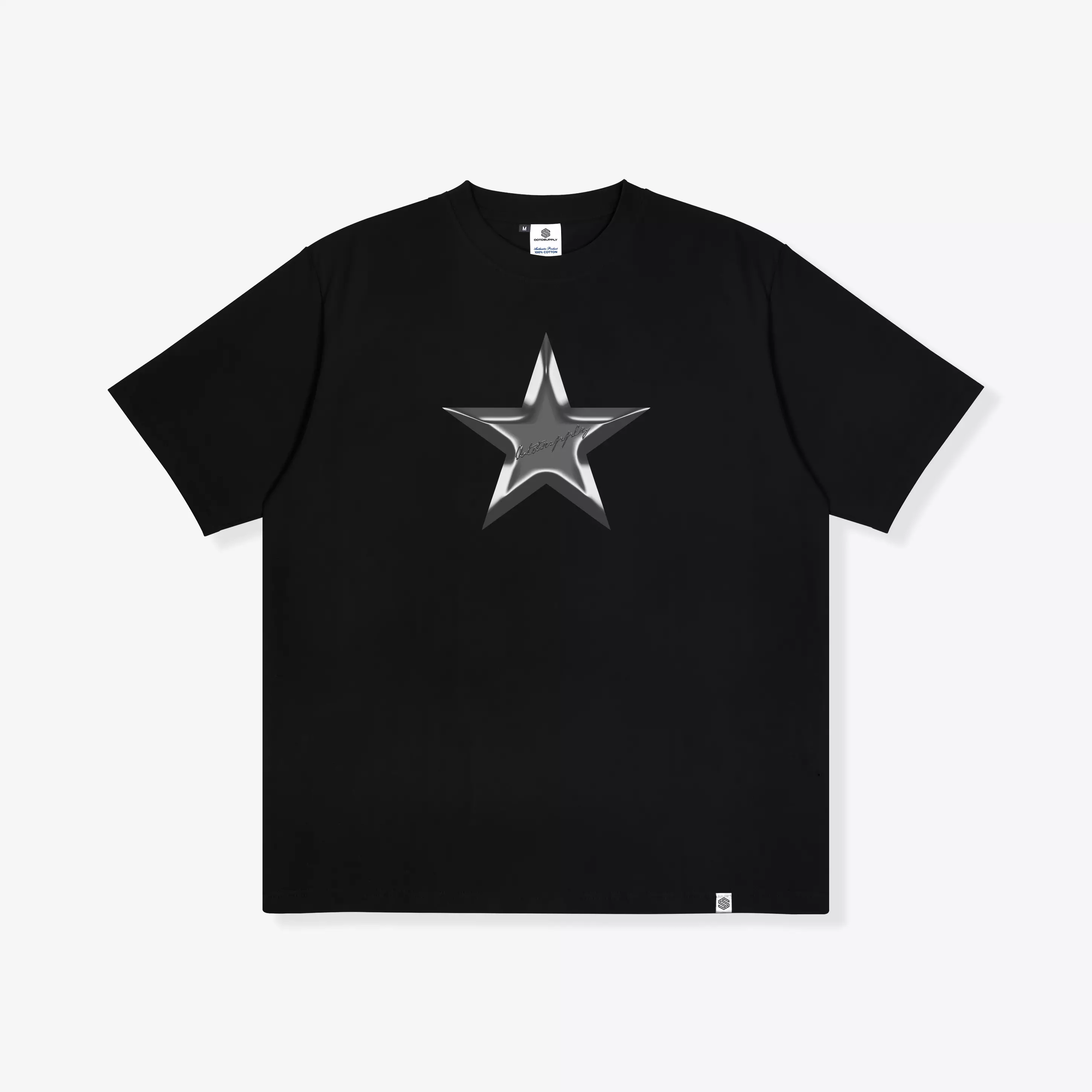 OOTDSUPPLY Reguler Tshirt 24s Lyra Star Black & White | Kaos Pria & Wanita TS070