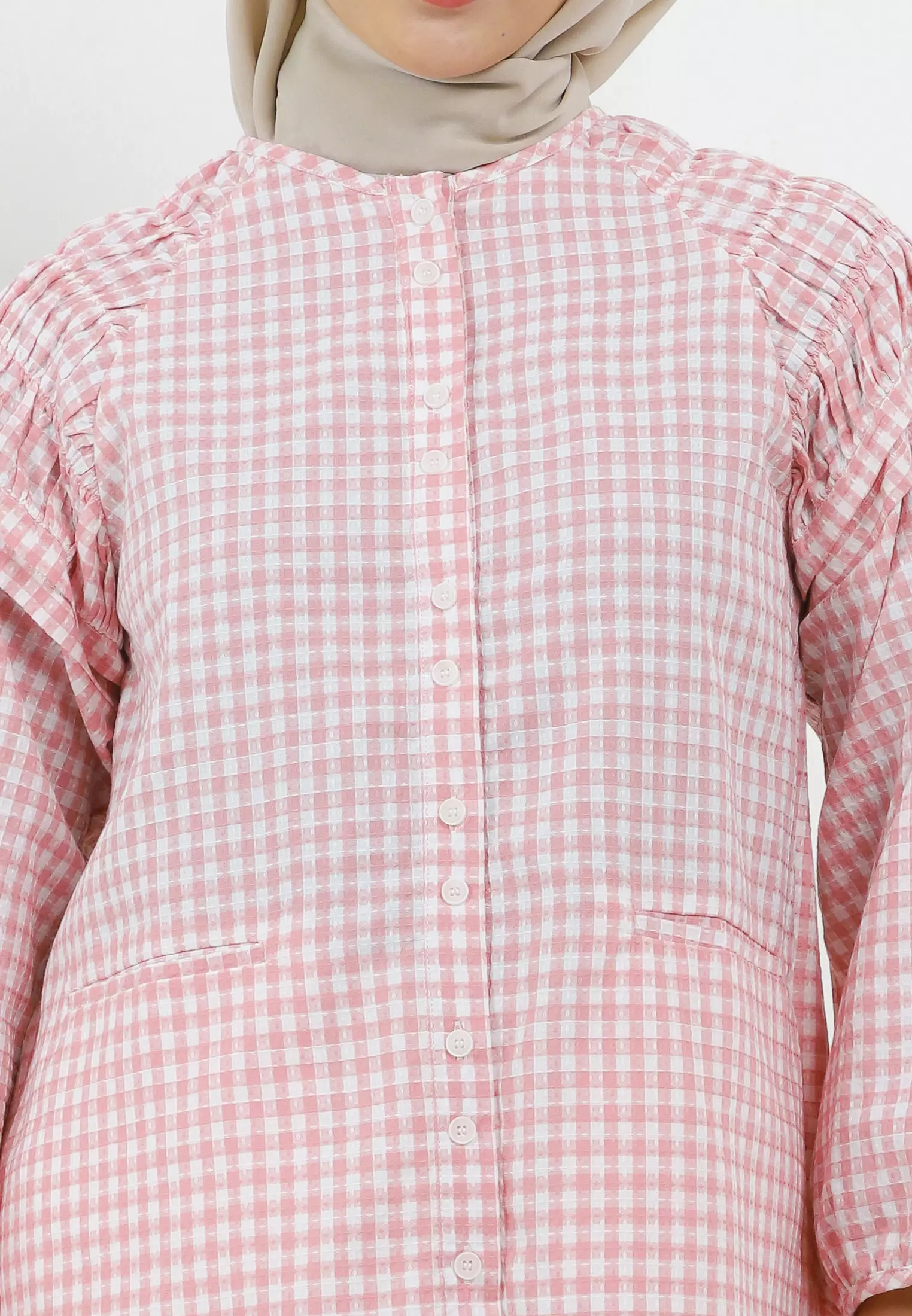 MFMW Danaria Atasan Blouse Salem Motif Kotak