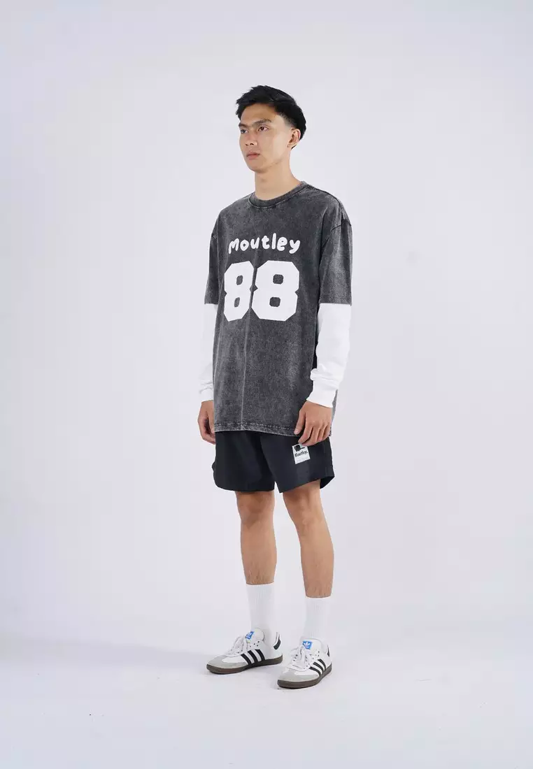 Moutley Men's T-Shirt Long Sleeve Oversized Fit Cotton 16s Otoma OL-090725