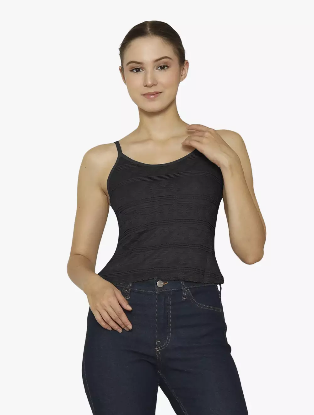 CYNTHIA CHARMY BRA TOP CAMISOLE - Black