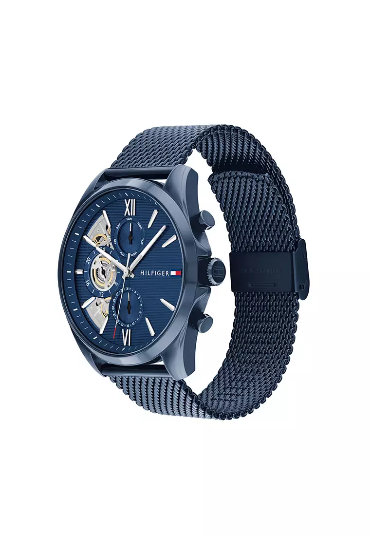 Baker Men's Watch Ionic Plated Blue Steel Strap - Blue Dial 1710648