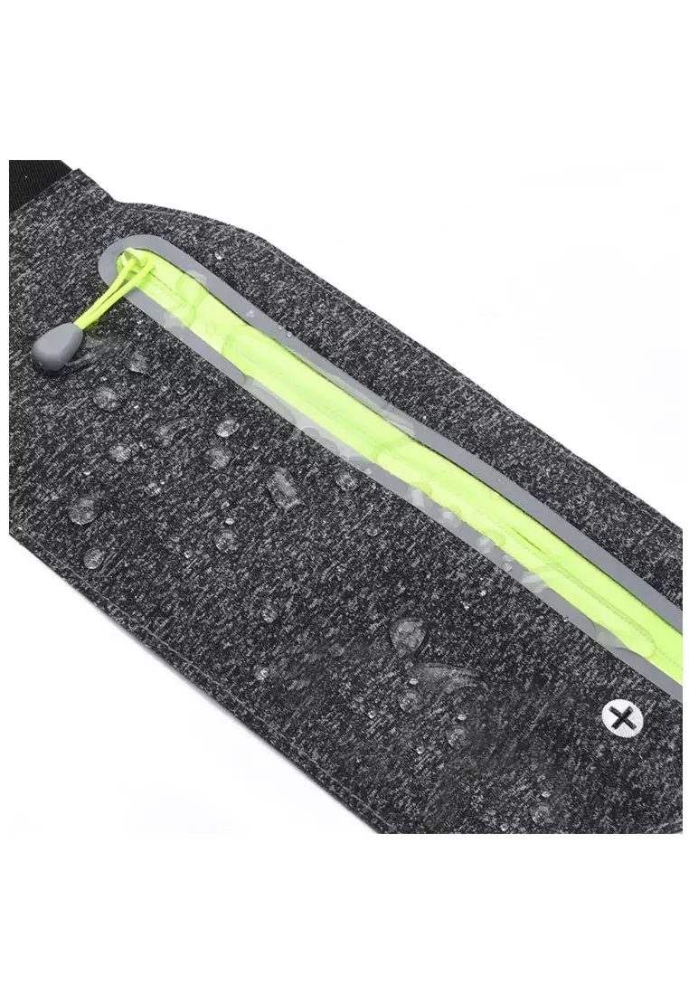 Noice Tas Pinggang Olahraga Pria & Wanita Running Waist Bag Water Resistant Material Lycra Fabric ORIGINAL - Gray