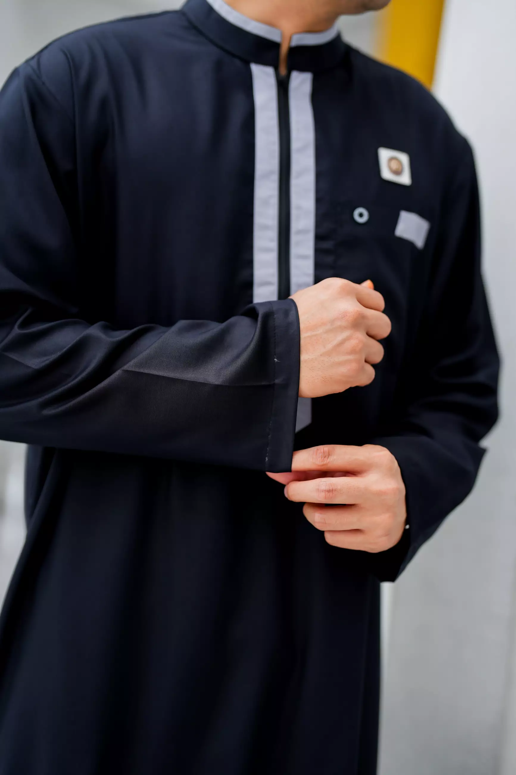 Koko Jubah Gamis Pria  Arfan Black Regular Fit