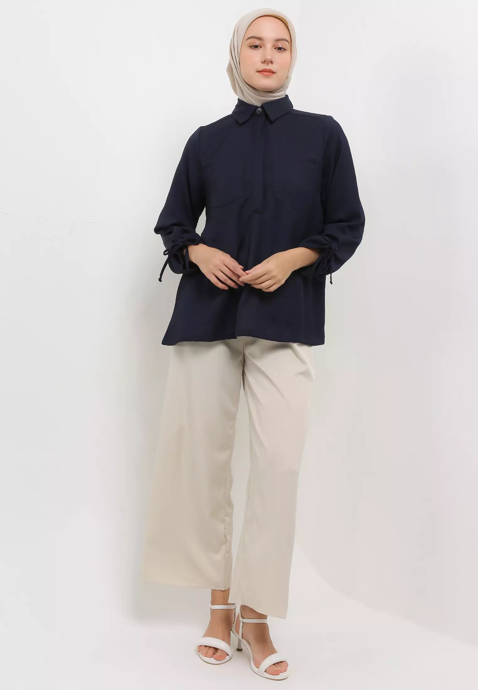 MFMW Akifah Atasan Blouse Dark Navy