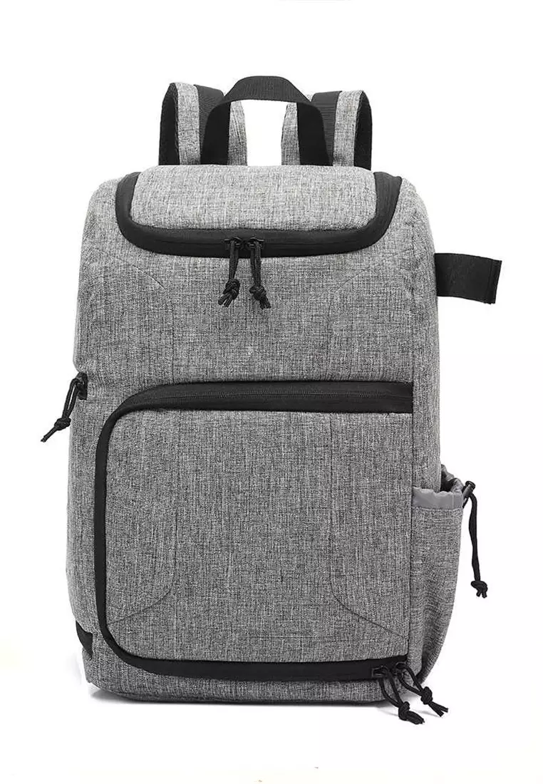 Ronney Tas Kamera DSLR Multifungsi Unisex Camera Backpack Waterproof Material PU Polyester ORIGINAL Gray