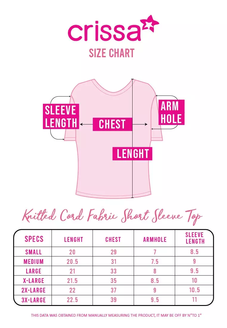 Knitted Cord Fabric Short Sleeves Top