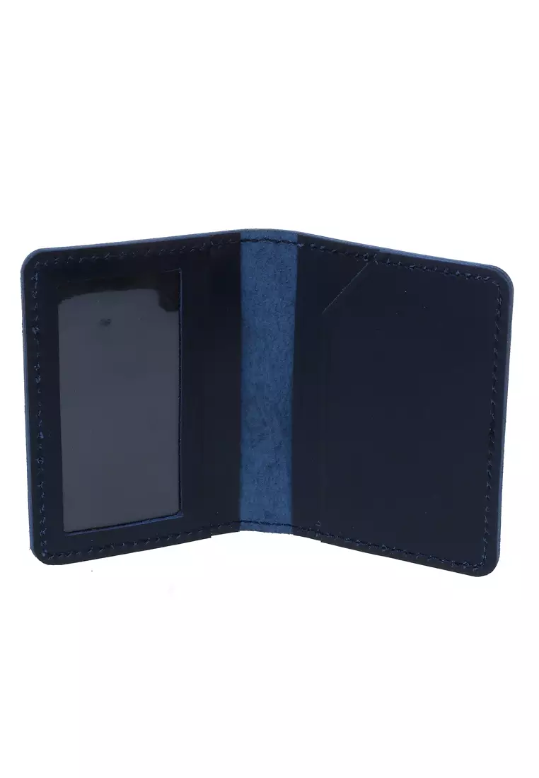 Zackly Card Holder Wallet Kartu Slim Many Slot Handmade Material Genuine Leather 03 ORIGINAL - Blue