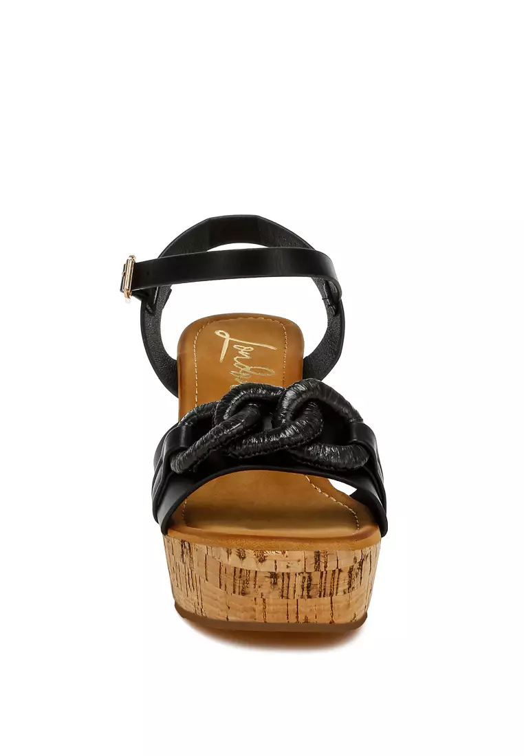 Wedges Gesper Pin Rantai Bantalan Warna Hitam