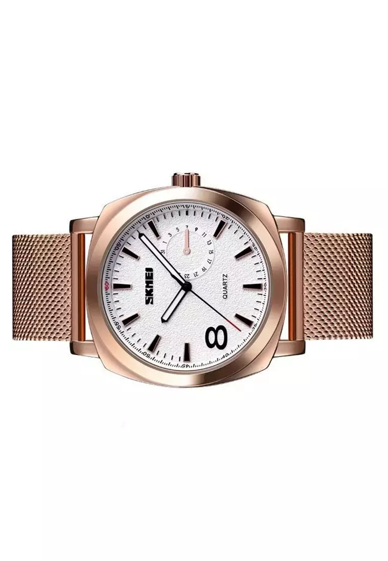 Jam Tangan Casual Analog Pria Strap Tali Material Stainless Steel PR44 ORIGINAL