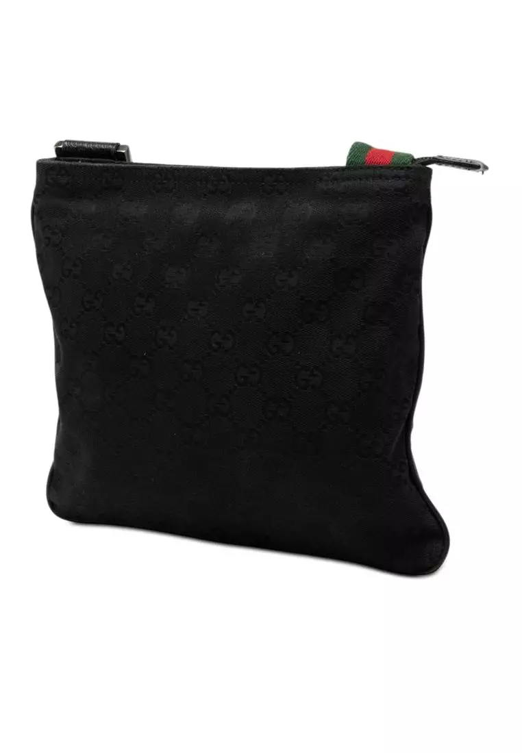 Pre-Loved Gucci Gg Canvas Web Crossbody
