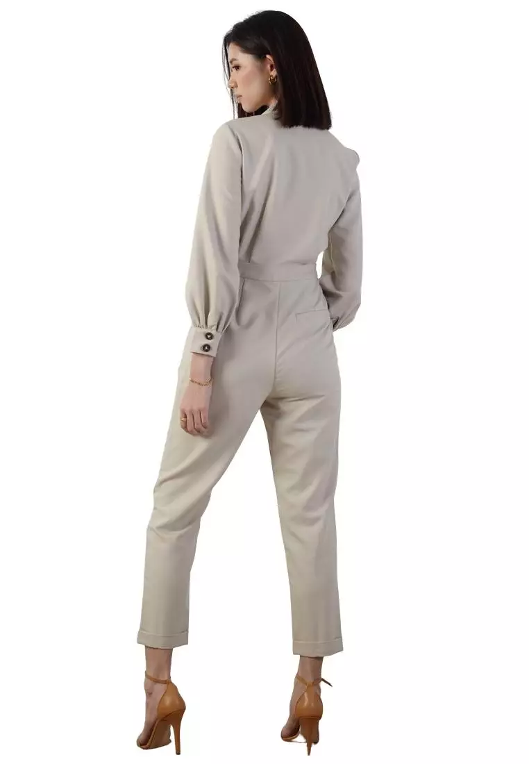 Lapel Wrapped Jumpsuit