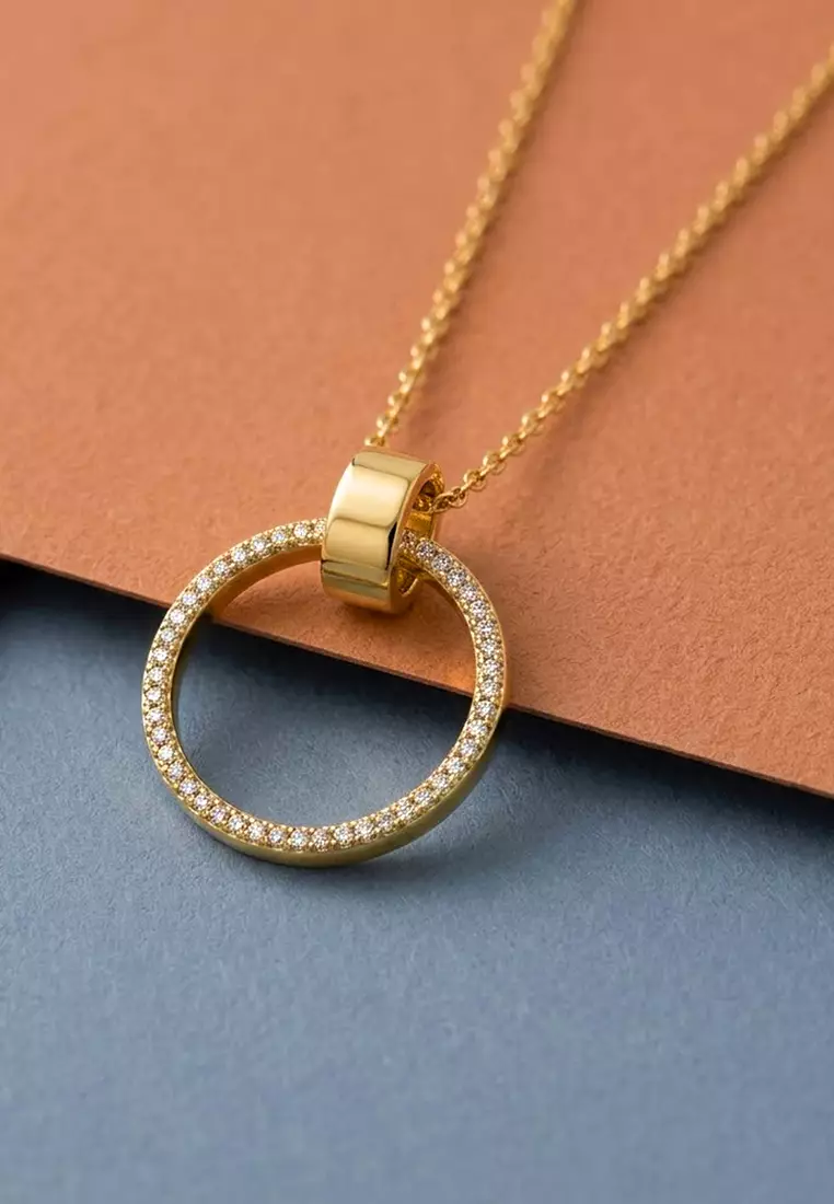 Orbit of Charm Necklace Embellished with SWAROVSKI® Crystal in Gold