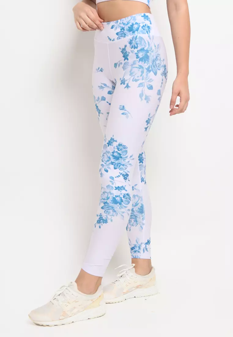 FLEXZONE Full Legging Chrysan Series White