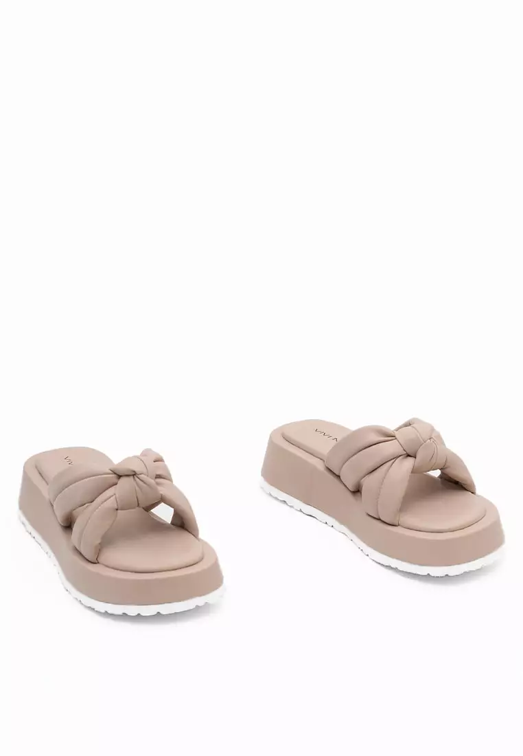 VIVI NICI - Hyuna Sandal Wanita Milk Coffee