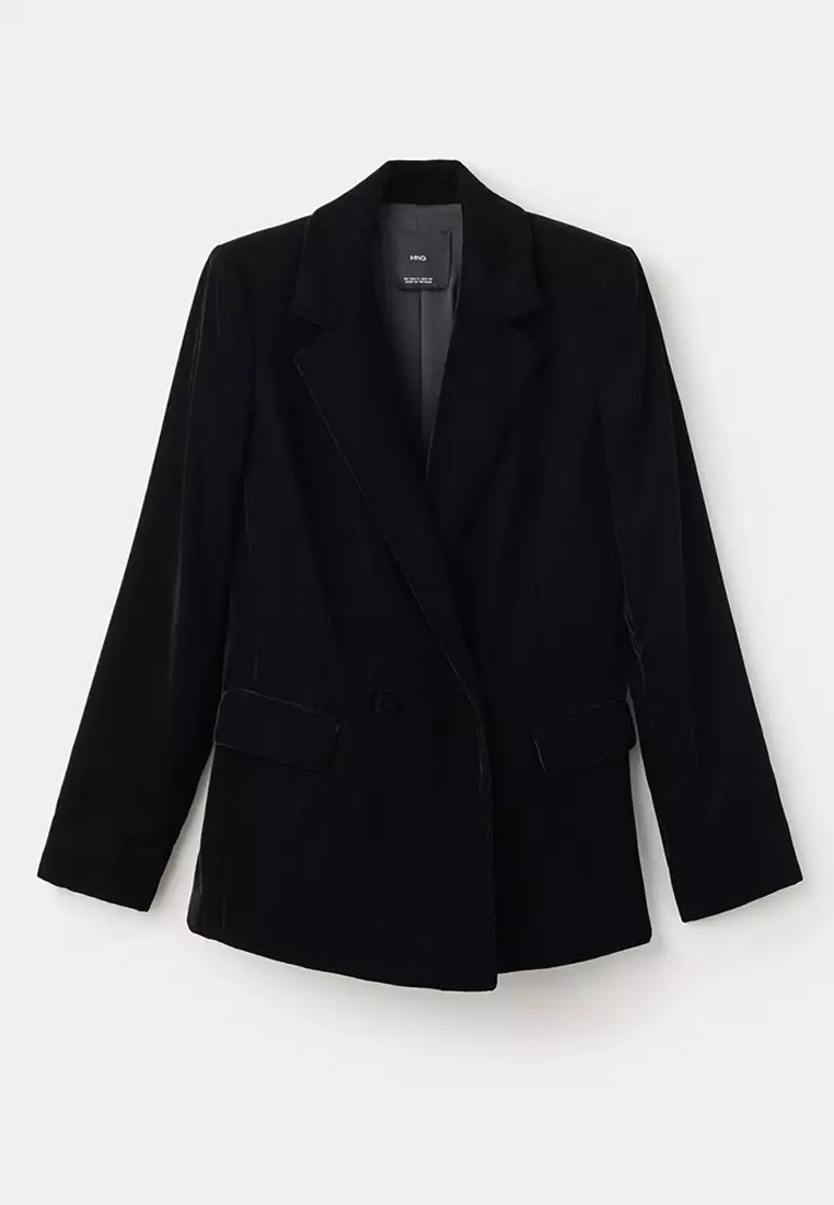 Double-Breasted Velvet Jacket