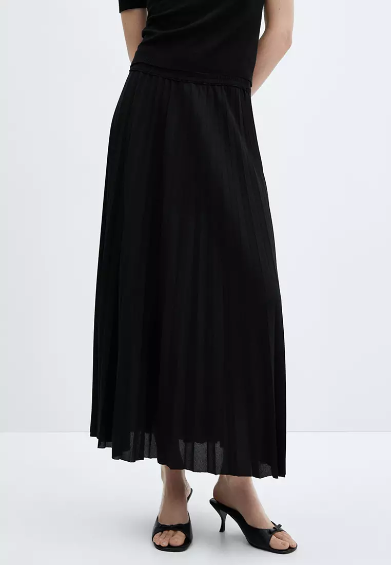 Buy Mango Pleated Long Skirt Online | ZALORA Malaysia