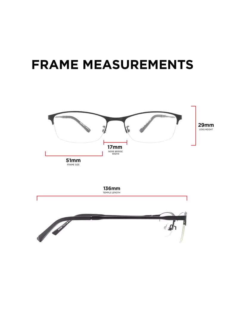 3028 Metal (C3-Red) Anti-Radiation Computer Eyeglasses for Men/Women