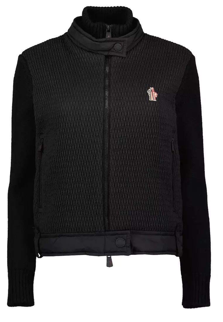 Wool Zip-Up Jacket in Black