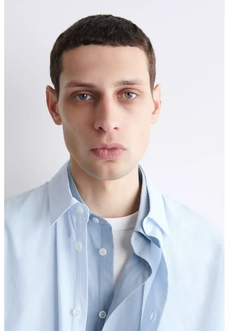 RELAXED PIMA COTTON-POPLIN SHIRT
