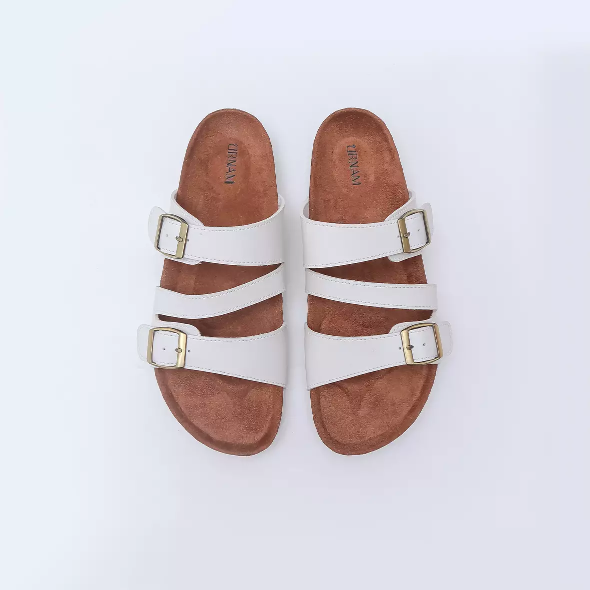Urnam Sandal Wanita Marhadi Slide Strap Nyaman Kasual Sunday Series - White
