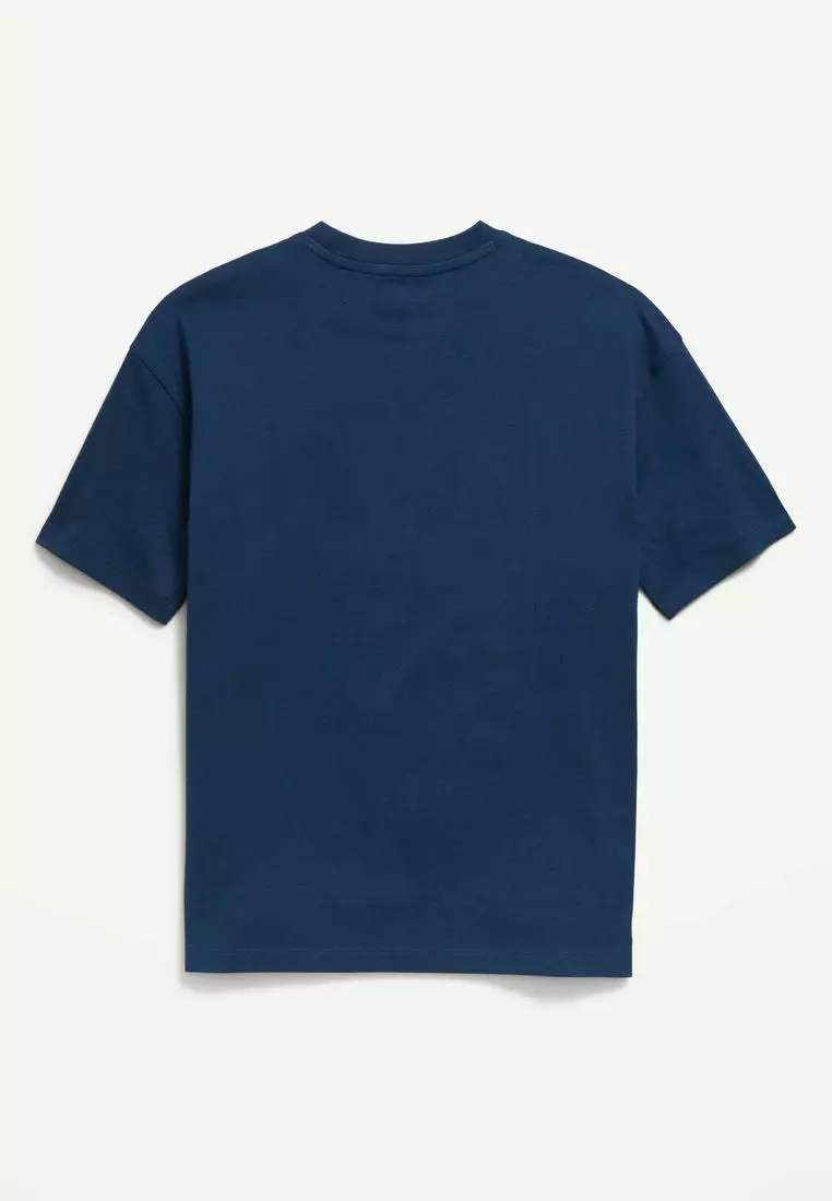 Oversized Short-Sleeve Pocket T-Shirt for Boys