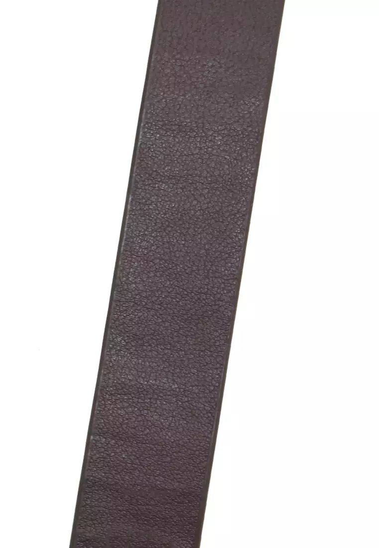 Imani Ikat Pinggang Aksesoris Fashion Wanita Flower Ring Belt Material Leather ORIGINAL - Dark Brown