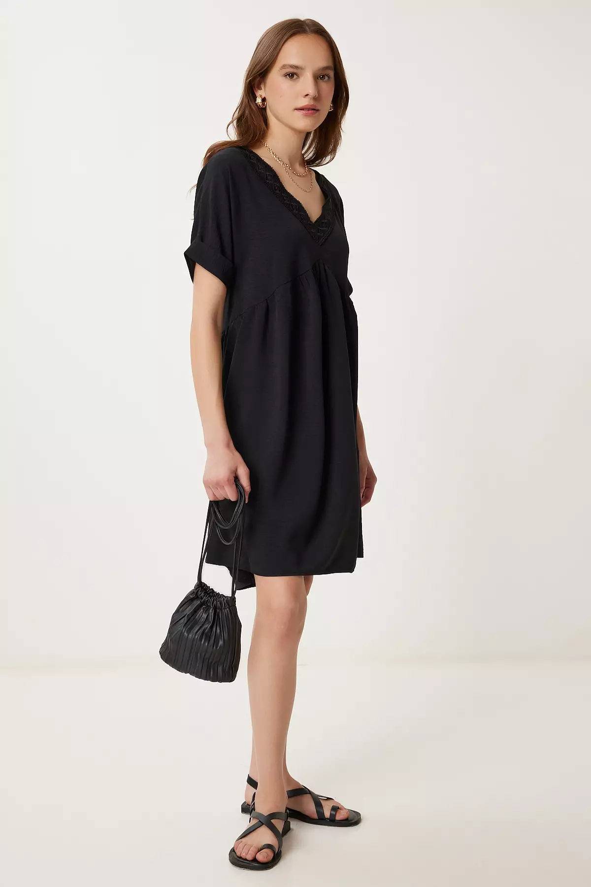 Women's Black Laced Summer Ayrobin Dress Dd01354